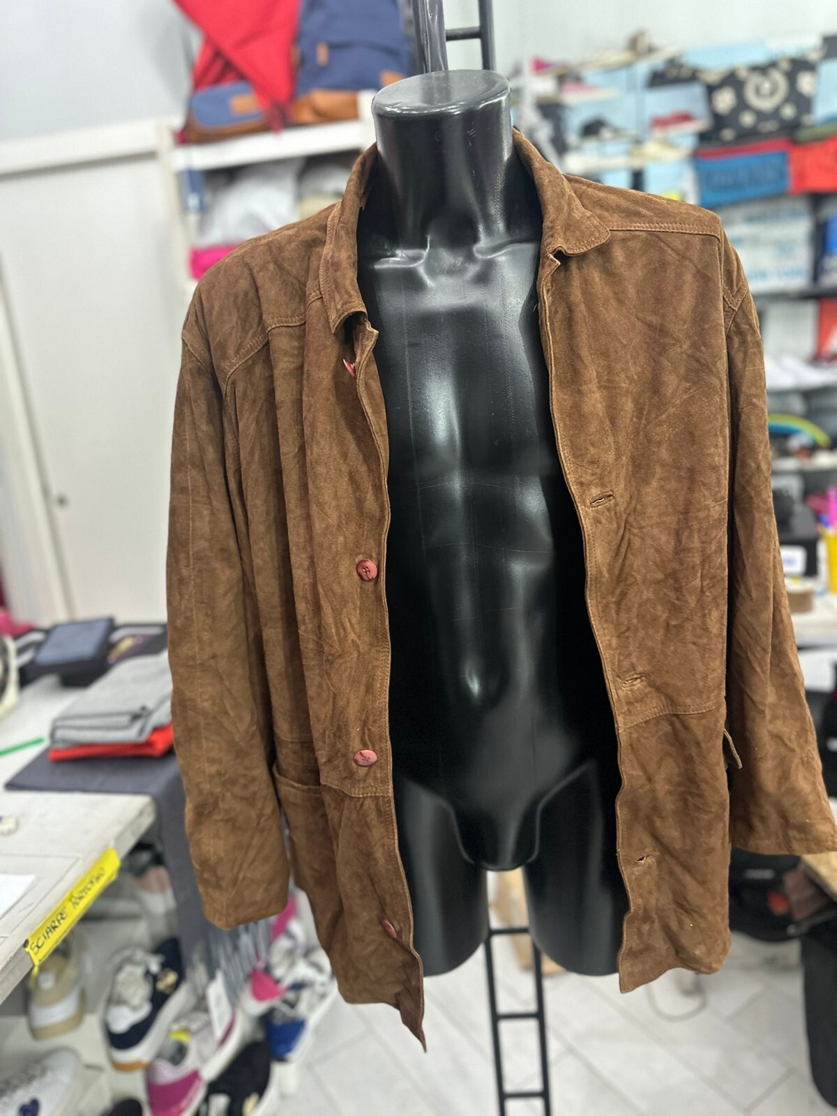 Men's Brown Leather Jacket Size 52 LLV964