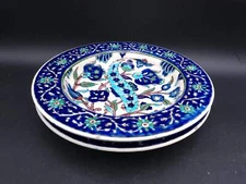 Ceramic Floral Vintage Dish Plate Bowl handmade ceramic plate Set of 2