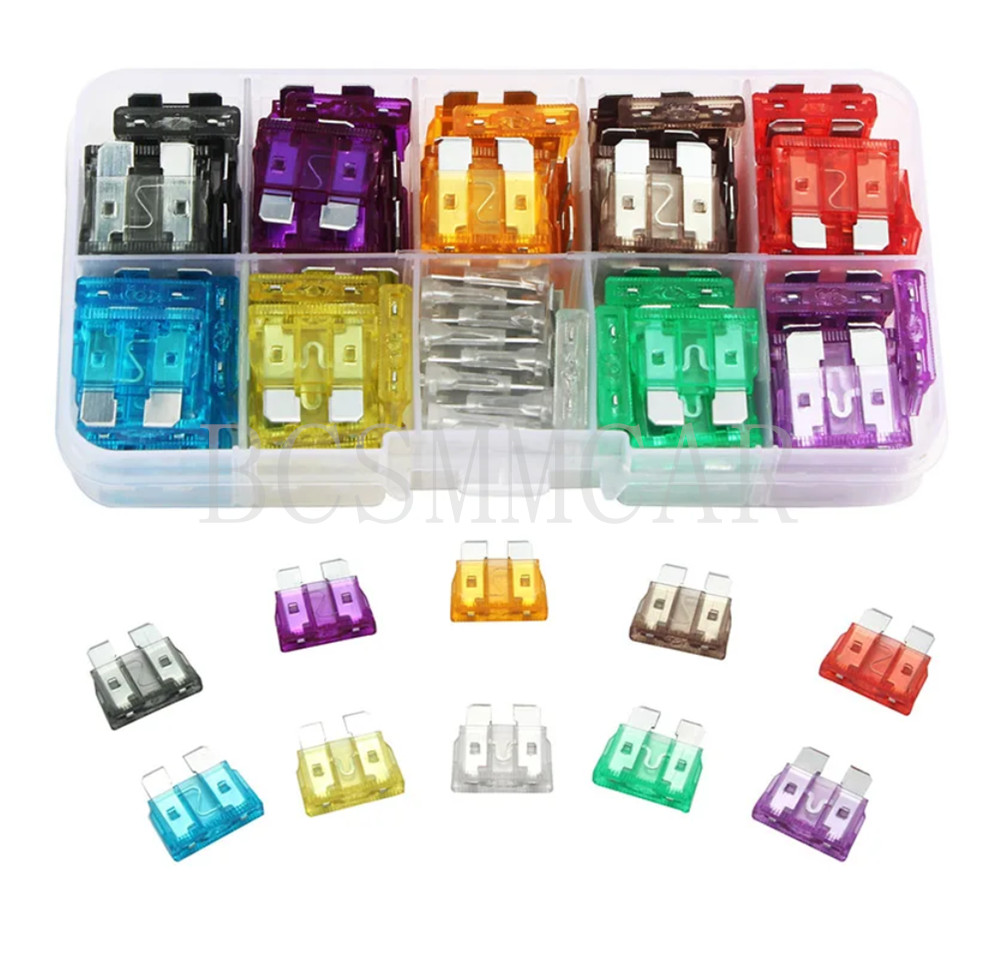 Vehicle Micro Blade Fuses 2A 3A 5A 7.5A 10A 15A 20A 25A 30A 35A Assortment 50pcs