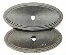 Pair Vintage 4"X8" Paper Cones - Speaker Parts - W511
