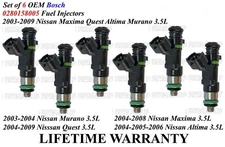 OEM Bosch Set of 6 Fuel Injectors For 2004-2005-2006 Nissan Altima 3.5L V6