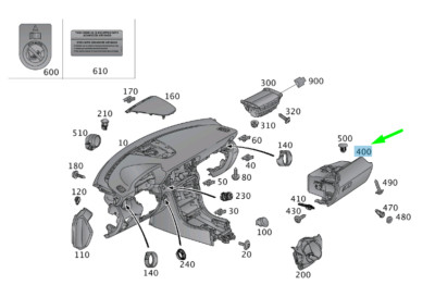 MERCEDES-BENZ SLK R172 Glove Box A17268047019H14 NEW GENUINE | eBay
