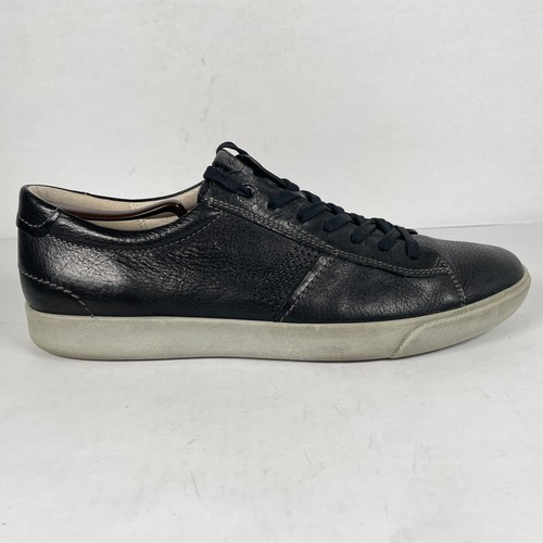 Ecco Soft Vii Sneakers Mens Size 46 US 12 Black Leather Casual Lace Up Shoes