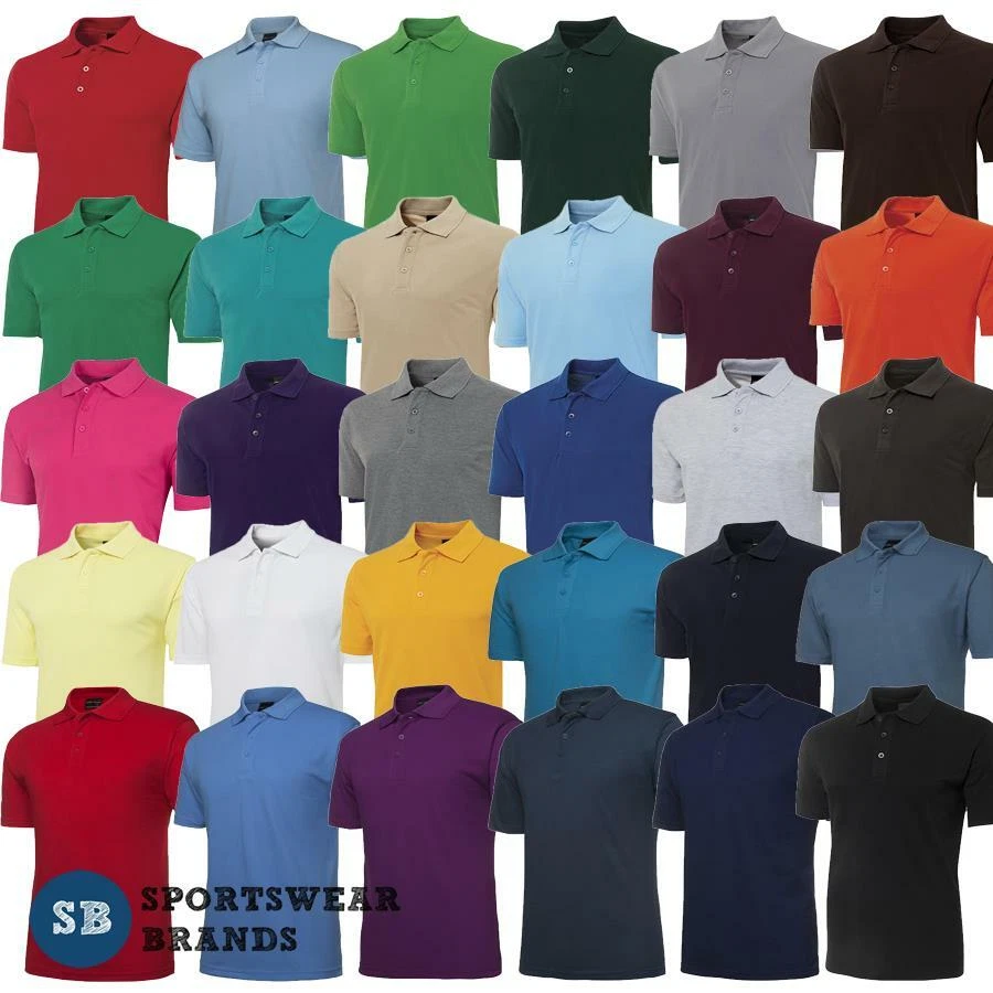 Mens Classic Polo Shirt Comfortable Easy Care Casual Top Plain Basic New 210