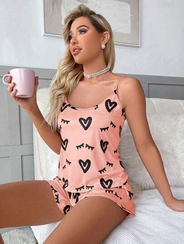Ladies Women Lace Cami Vest Shorts Lingerie Pyjamas Set Pj Sleepwear UK Stock - Picture 42 of 72
