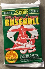 1991 Score Baseball Pack Willie Fraser Angels (Top) Garry Templeton Padres (Back