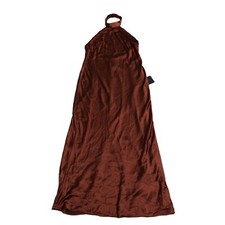 Lulus Halter Top Formal Maxi Dress Copper Brown Womens Size XL