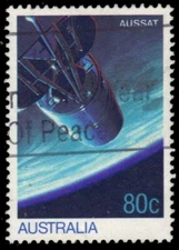 AUSTRALIA 973 (SG999) - AUSSAT Communications Satellite (pa95359)