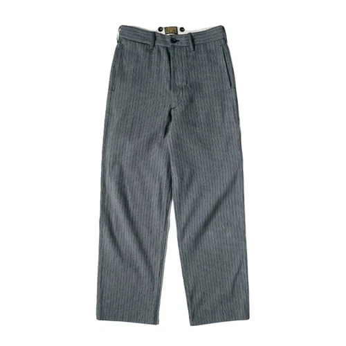 Men's 1930's Black and Grey Stripes Pants Vintage Style Suit Trousers retro - Picture 3 of 18