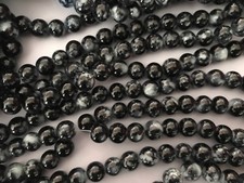 500 CRACKLE CRYSTAL GLASS BEADS 8 MM SOLD BY 5 STRANDS OR LOOSE BEADS