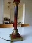 HOUSE JANSEN LAMP BASE CORINTHIAN COLUMN BRASS AND BAKELITE AMBER