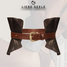 Liebe Seele Leather Corset - Regolabile Corsetto Elegante in Pelle Vera