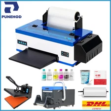 PUNEHOD A3 L1800 DTF Printer for Garment Transfer +Powder Shaker +Heat press