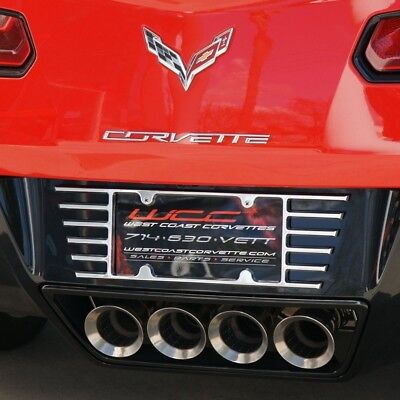 C6 C7 Corvette Stingray//Z06//GS 2005-2019 Chrome Billet License Plate Frame