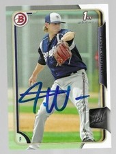2015 Bowman TYLER WAGNER Signed Card auto DBACKS auto rc BREWERS bishop gorman
