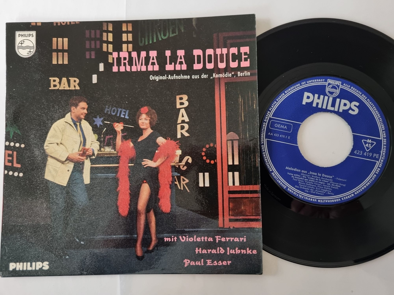 Violetta Ferrari/ Harald Juhnke/ Paul Esser - Irma La Douce 7'' Vinyl Germany