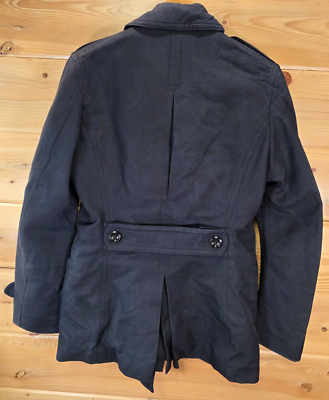 TOM FORD Double Breasted PEA COAT Jacket Men Size 46 Navy