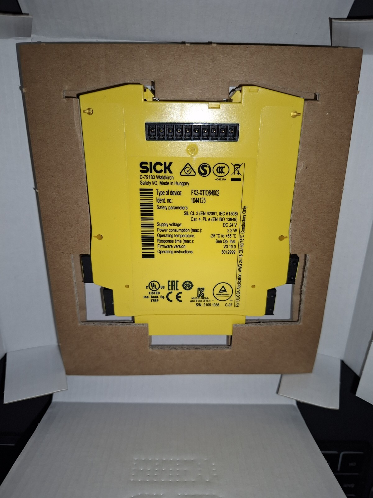 FX3-XTIO84002 Sick : Module SIL3 avec 8 Entrées Sécurisées et Temps 8ms
