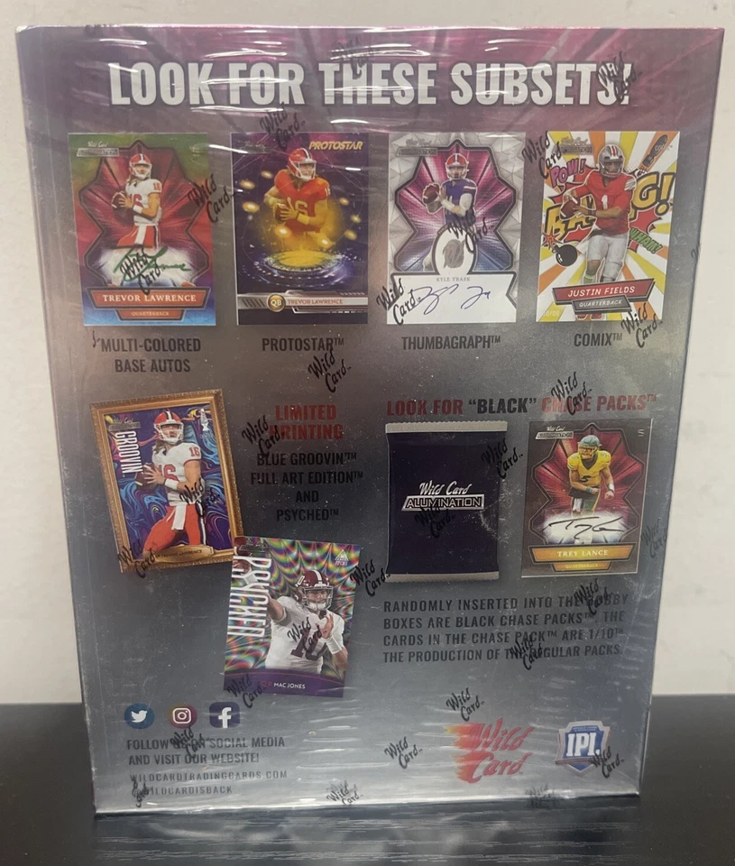 2021 Wild Card Alumination All Rookie Football Edition Hobby Box QTY - Image 3 of 4