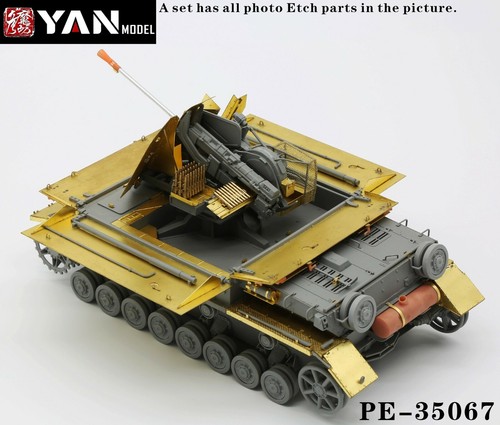 Yan Model YA-PE35067 1/35 Mobelwagen 3.7cm Flak Photo Etches for Border BT-007
