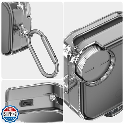 Schutzhülle Für CMF Buds Pro 2 – Transparent Grau, TPU, Stoßfest, Mit Karabiner, Kabelloses Laden Möglich