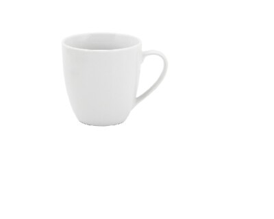 Stilvoller Kaffeegenuss: MICHELINO Amelie 330ml Porzellan Kaffeebecher in Weiß