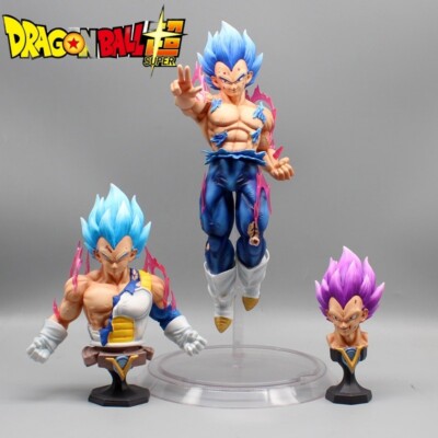 dragon ball Super Figur Vegeta Ultra Ego Sayan Blue 33cm 2 Büsten 3 Köpfe