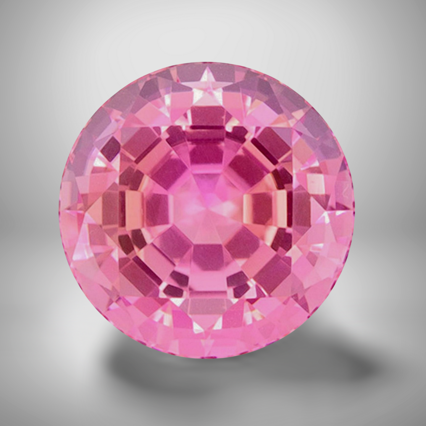 Pink Tourmaline Round Cut Gemstone 3.80 Cts - 11 mm Vivid Loose Gem