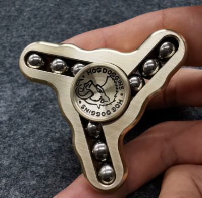 New Brass Hand Twisting Spinning Top Gyro Gyroscope Bearing Spinner Toy Gift