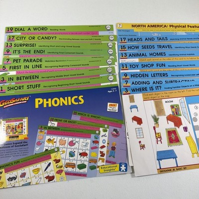 1990s Geosafari Learning Game Educational Insights Cards Placemats Mixed Lot 17