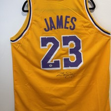 lebron lakers jersey signed