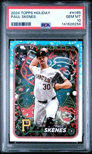 PSA 10 GEM MINT! 💎 2024 Topps Holiday PAUL SKENES Rookie RC #H165 Pirates