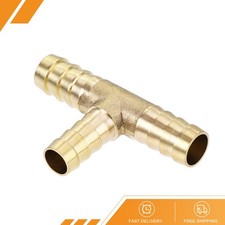 Reducing Barb Hose Fitting Tee T Shape Pipe Connector Brass 3/8"x3/8"x5/16"