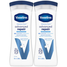 Vaseline Intensive Care Lotion, Unscented, Advanced Repair 2-Pack Non-Greasy M