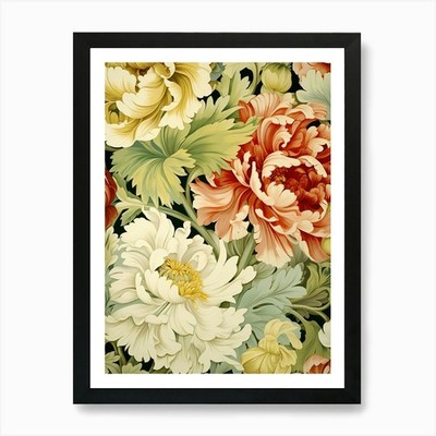 Floral Wallpaper 172 Art Print Framed Wall Art Poster Canvas Print Picture