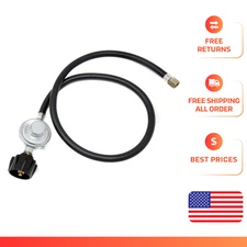Gas One 3ft Propane Regulator and Hose – Fits Most LP Gas Grills, Fireplaces, Pi