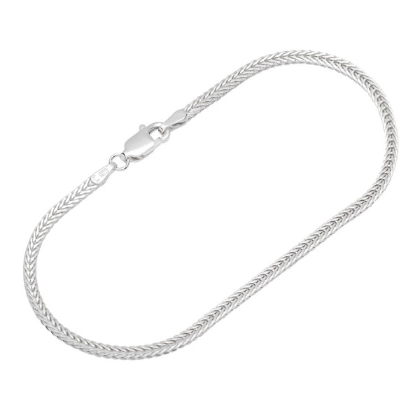 Armband 925 Sterling Silber 18Cm Fuchsschwanzketten Quadratisch Damen Armkette-image
