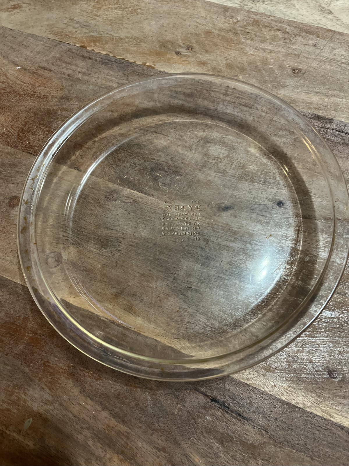 Vintage Pyrex 9-Inch Clear Glass Round Pie Plate Model 209