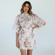 Zimmermann Eden Embroidered Dress Size 1, US 6, AU 10  Mini Floral Broderie