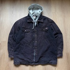Vintage Genuine Dickies Hooded Canvas Workwear Jacket Black XL