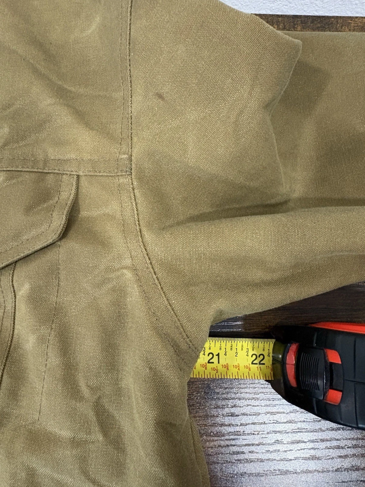 Buck Mason Men's M Khaki Waxed Canvas Trucker Jacket Corduroy Collar NWT - product detail image 8