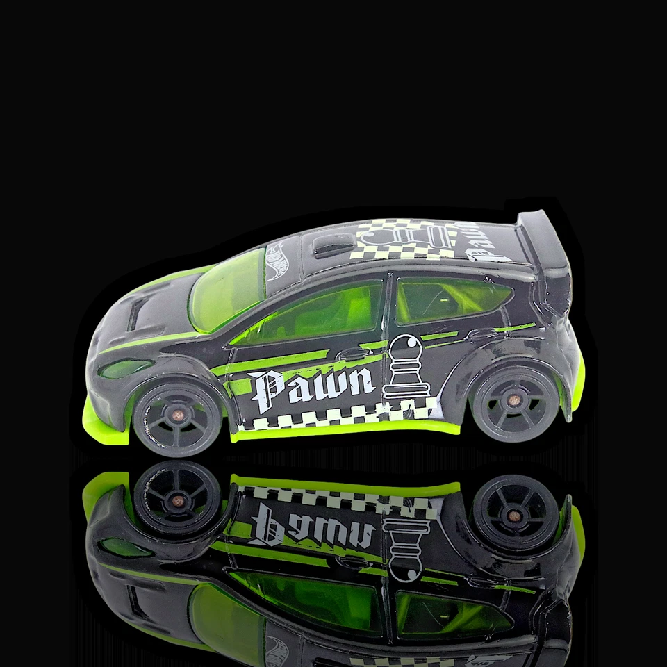 2018 风火轮 Checkmate 9/9 '12 福特 Fiesta Pawn 黑色绿色 1: 64 — 第 2/4 张图片