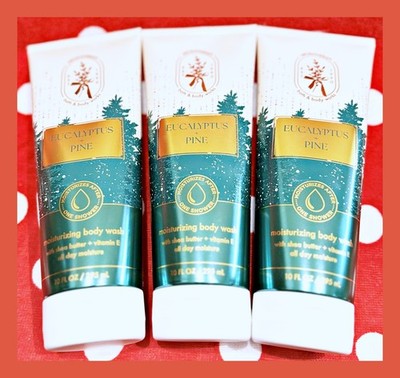 Bath & Body Works Aroma Eucalyptus Pine Moisturizing Body Wash Creamy Lather x3