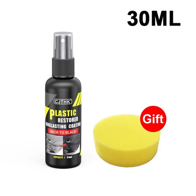 Car Plastic Restorer Back to Black Gloss Plastic Renovator Longlasting Coating L