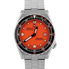 2023 PAPERS Doxa Sub 600T Orange Stainless Steel 40mm 861.10.351.10 Watch BOX