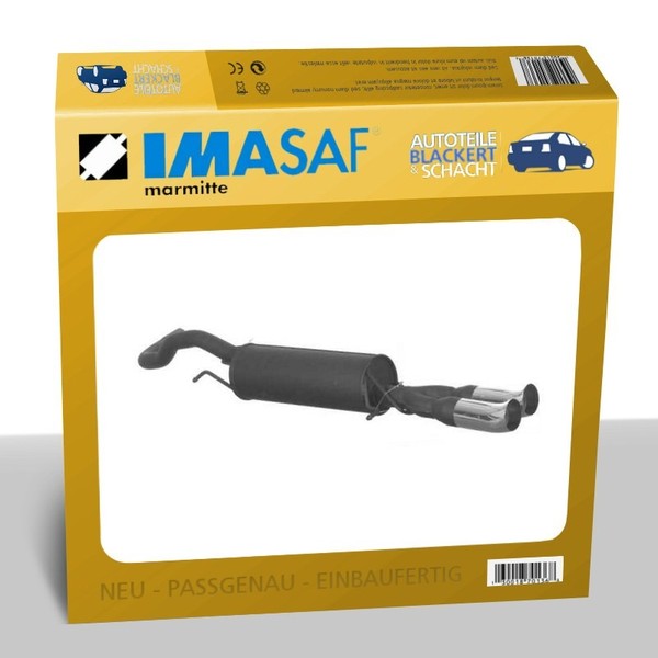 Imasaf Auspuff Sportauspuff für Audi A4 (B5) + Avant 1.9 TDI 2X76Mm DTM-image