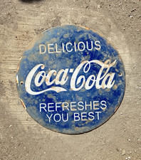 PORCELAIN COCA-COLA  ENAMEL SIGN 12X12 INCHES