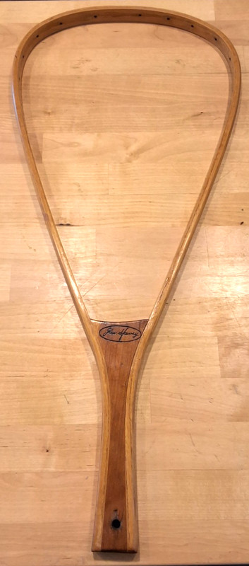 VINTAGE JIM HANEY FANCY MULTI WOOD TROUT FISHING NET FRAME SIGNED