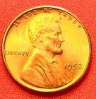 1952-S Lincoln Wheat Cent Penny GEM RED BU From an Original Bank Roll