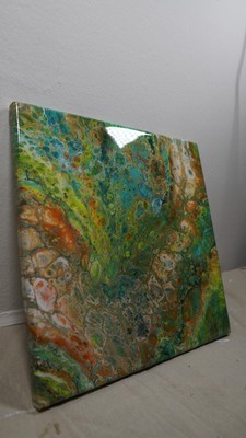 Original Acrylic Pour Painting with Resin Finish 12